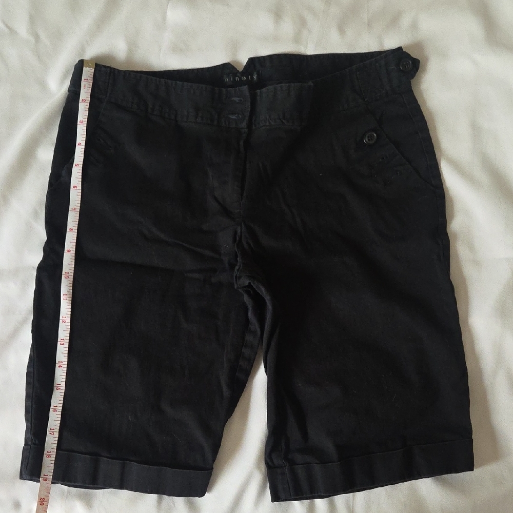 Black Knee-Length Shorts